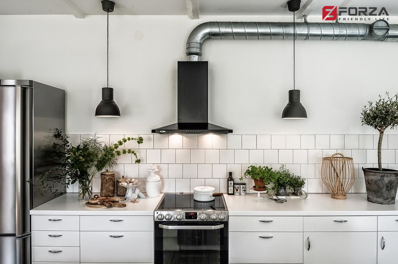 Máy hút mùi đẩy trực tiếp qua ống thoát khí
