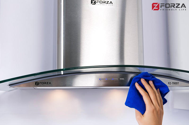 Máy Hút Mùi Kính Cong FZ-700 ST dễ dàng vệ sinh