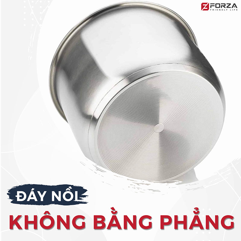 bếp từ kêu to do đáy nồi không bằng phẳng