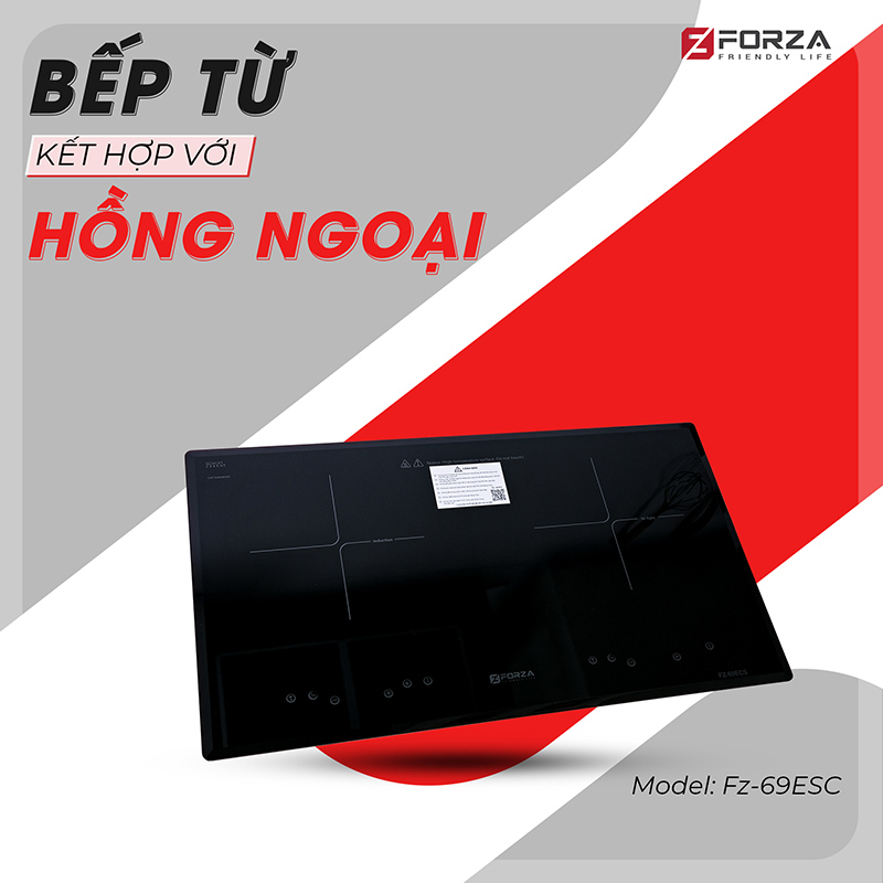 Bếp đôi một từ một hồng ngoại của Forza